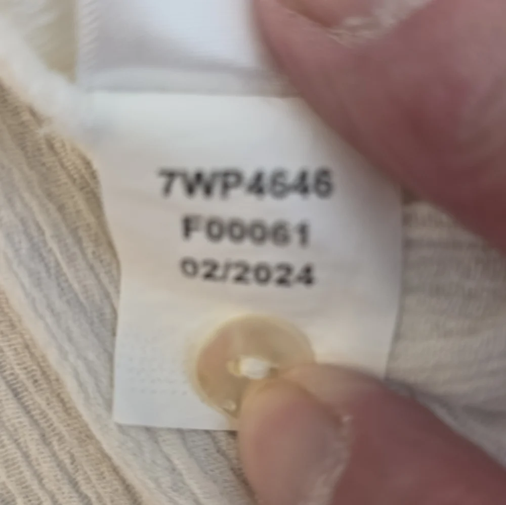 Lucky Brand Top Gauzy Eyelet Cutout Semi Sheer Button Down XLarge Shirt Boho - Picture 9 of 15